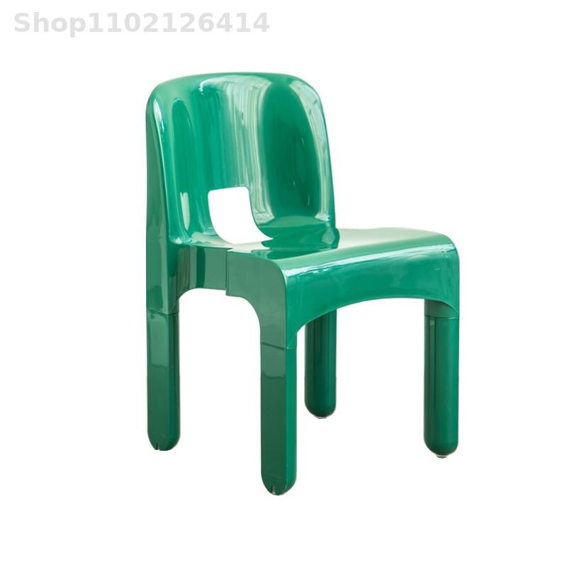 Medieval ins chair simple home backrest dining chair stackable cafe milk tea shop dining table chair makeup chair